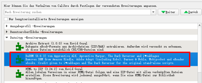 konvertieren sie kindle in epub mit Calibre