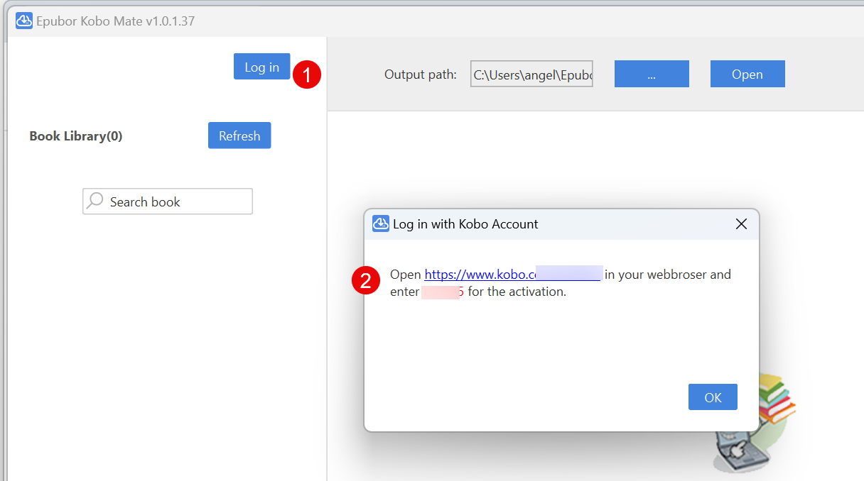 Bei Kobo online anmelden