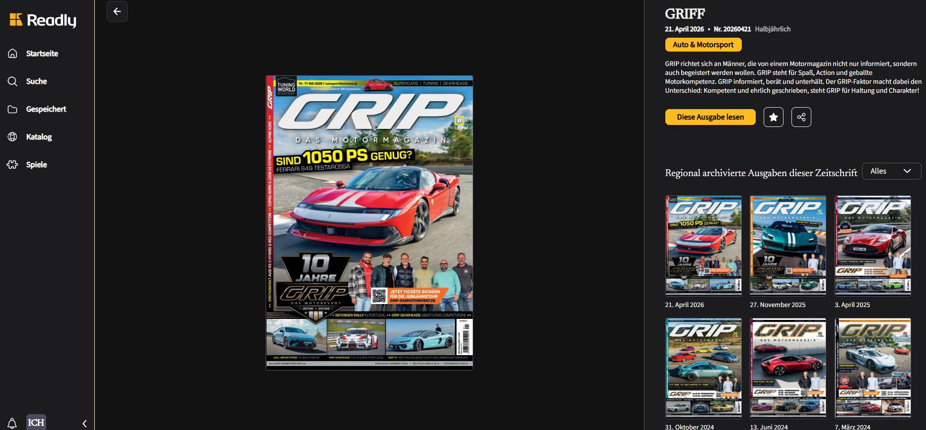 Diese Ausgabe lesen Readly-Titel