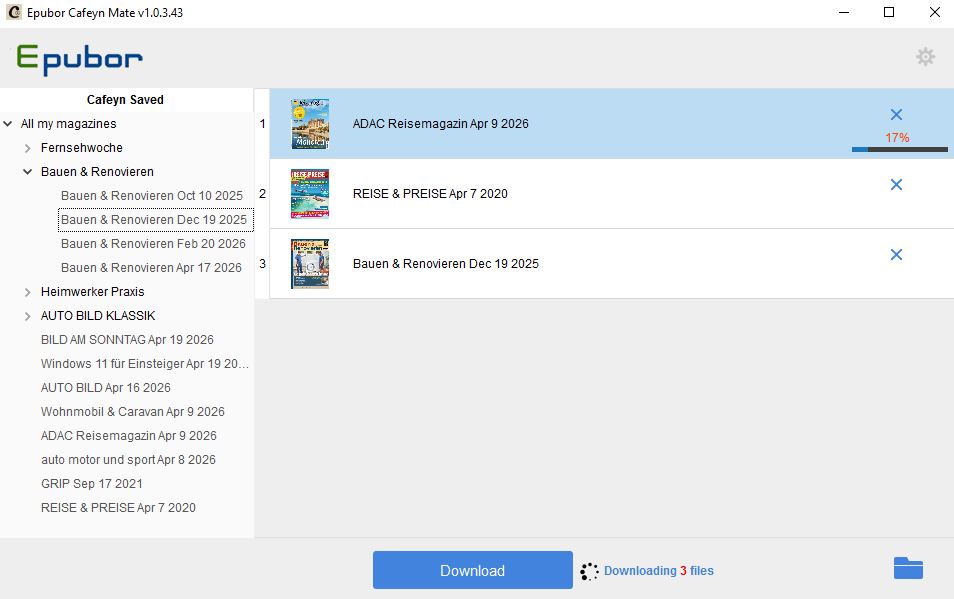 Cafeyn automatisch erkannt