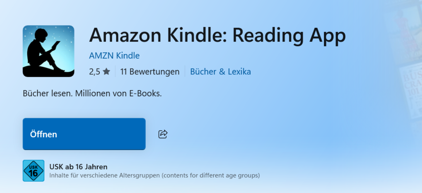 Kindle-App für Windows (Windows 11)