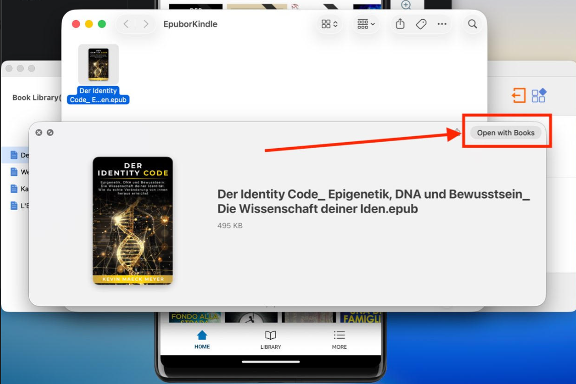 Kindle mit der Bücher-App öffnen