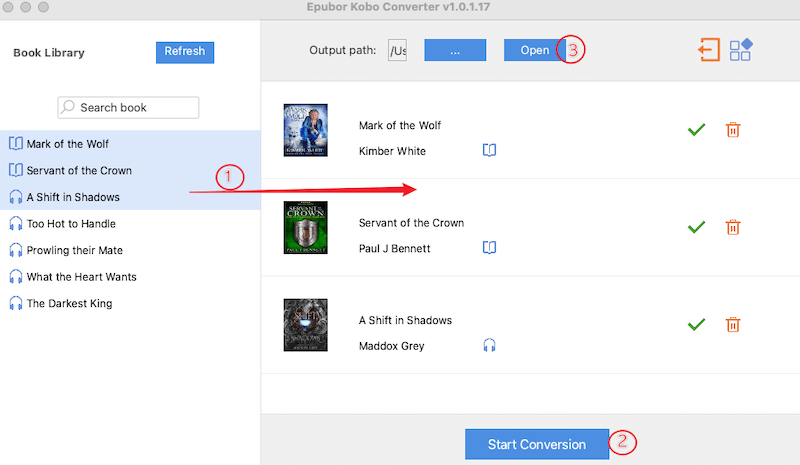 epubor kobo converter UI