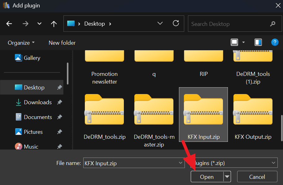 kfx_input-Plugin laden
