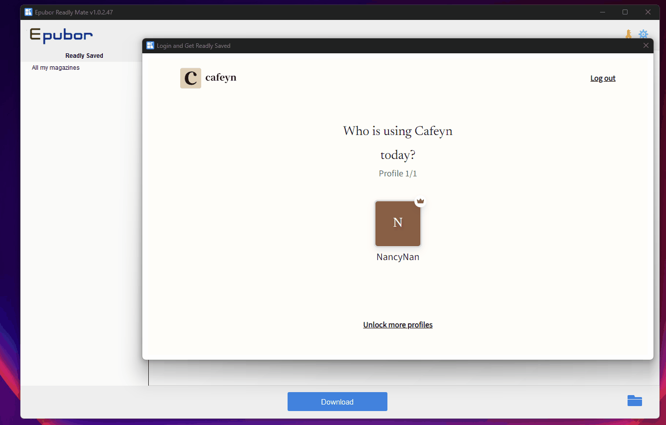 Readly Magazine Offline-lasen
