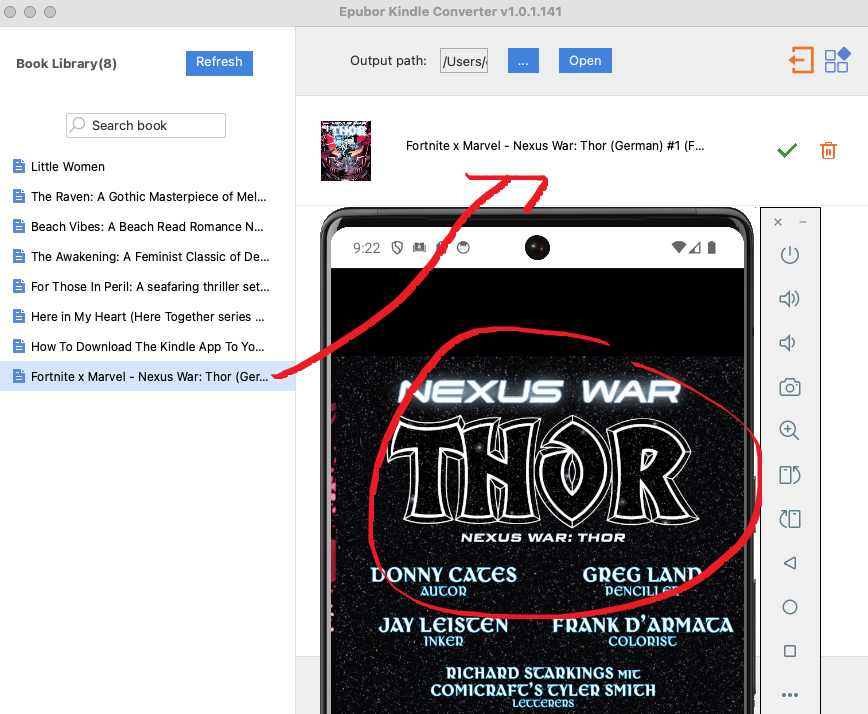 Ein Buch in Kindle für Android öffnen