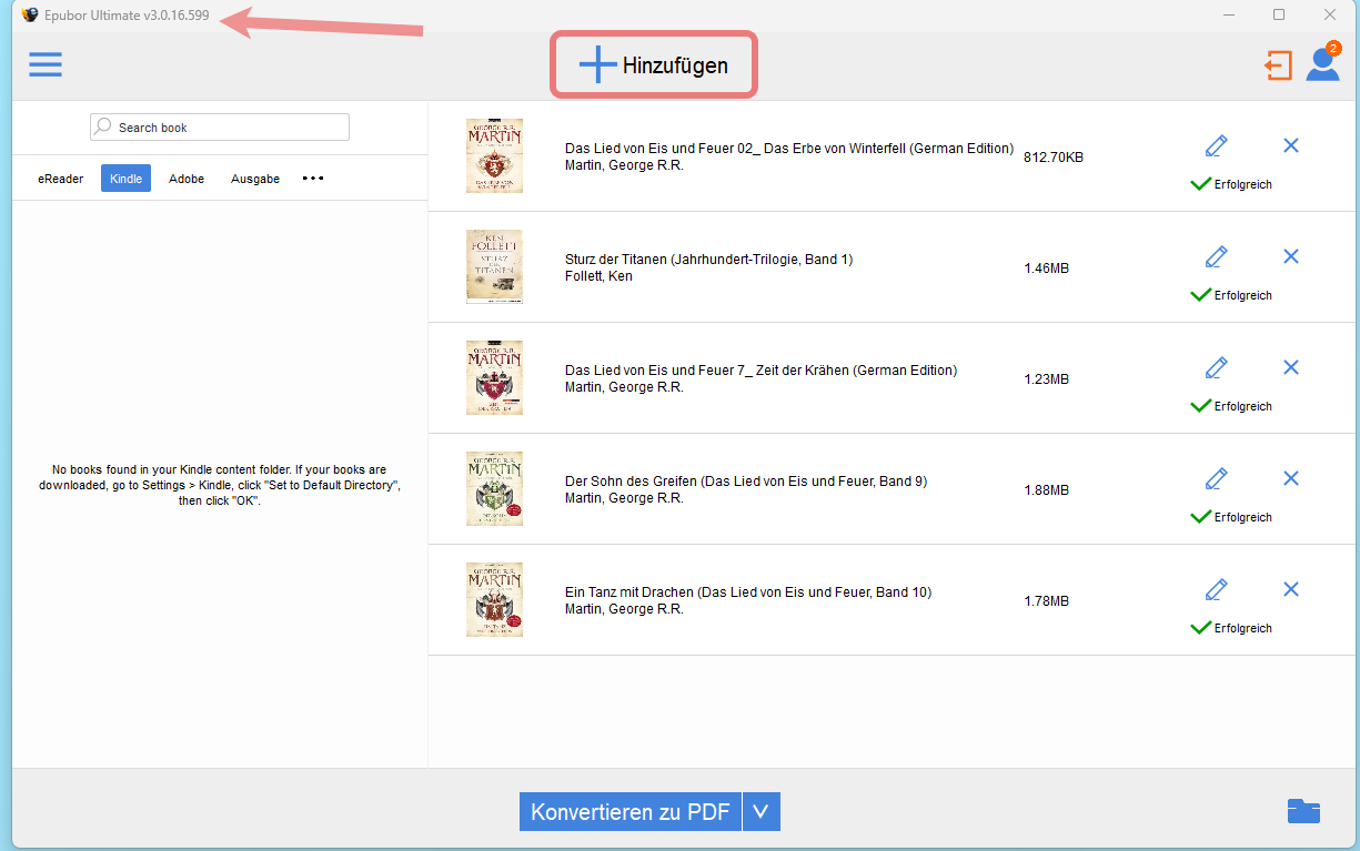 Epubor funktioniert unter Windows 10